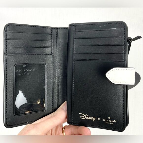 kate spade Disney Wallet Beauty and the Beast Medium Compact Bifold Wallet NWT - Picture 4 of 9